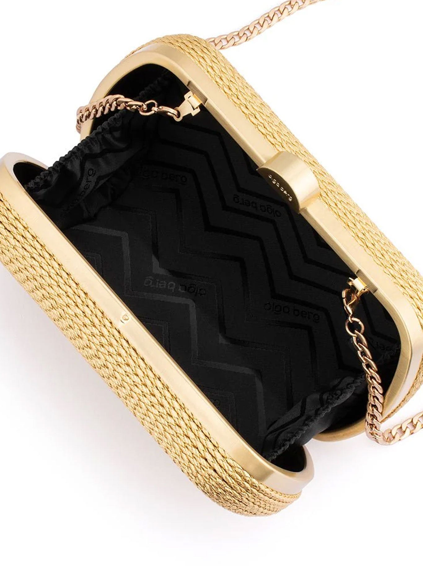 Olga Berg Martina Rope Clutch (Gold)