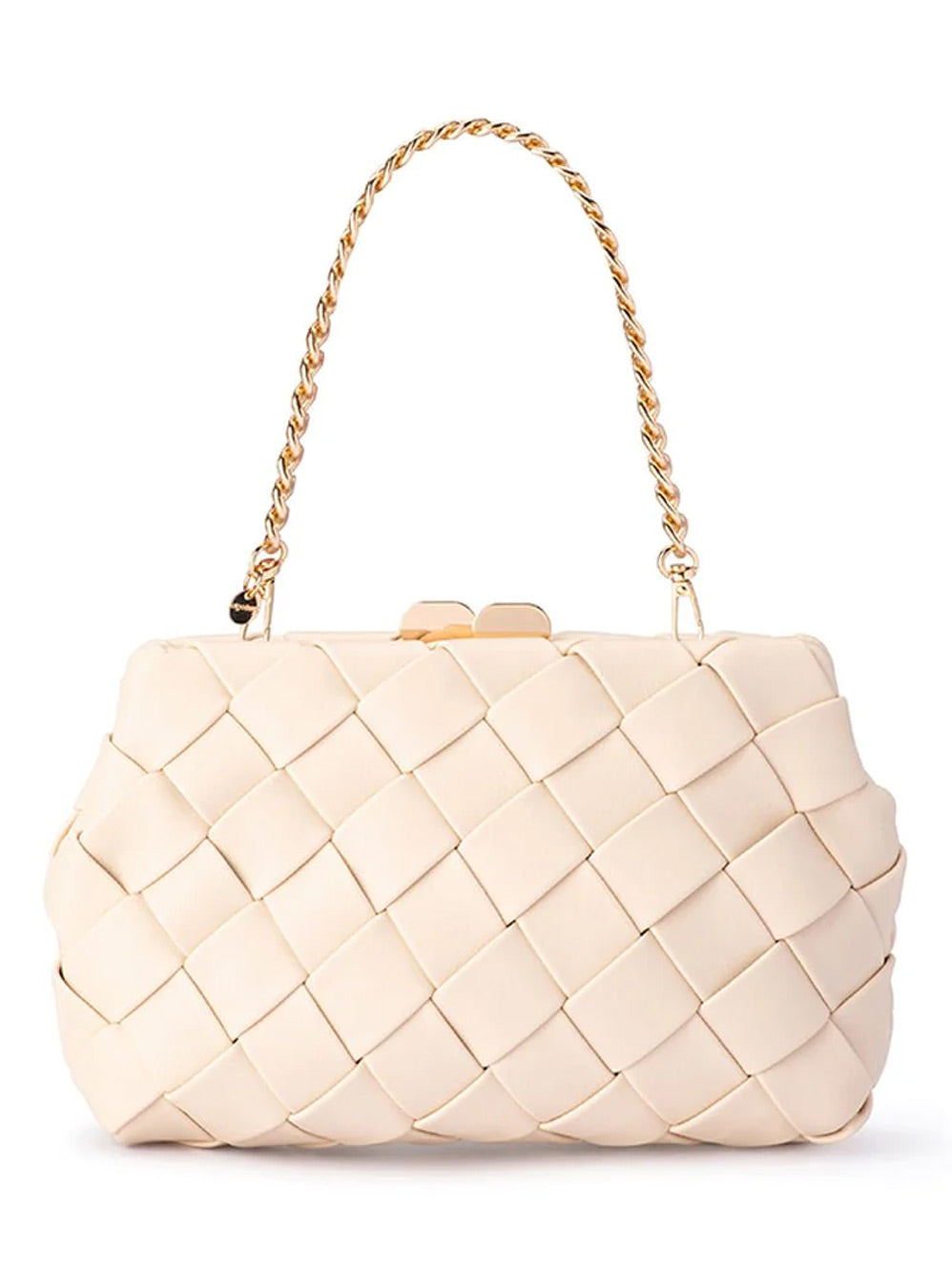 Olga Berg Quinn Woven Clutch (Natural)
