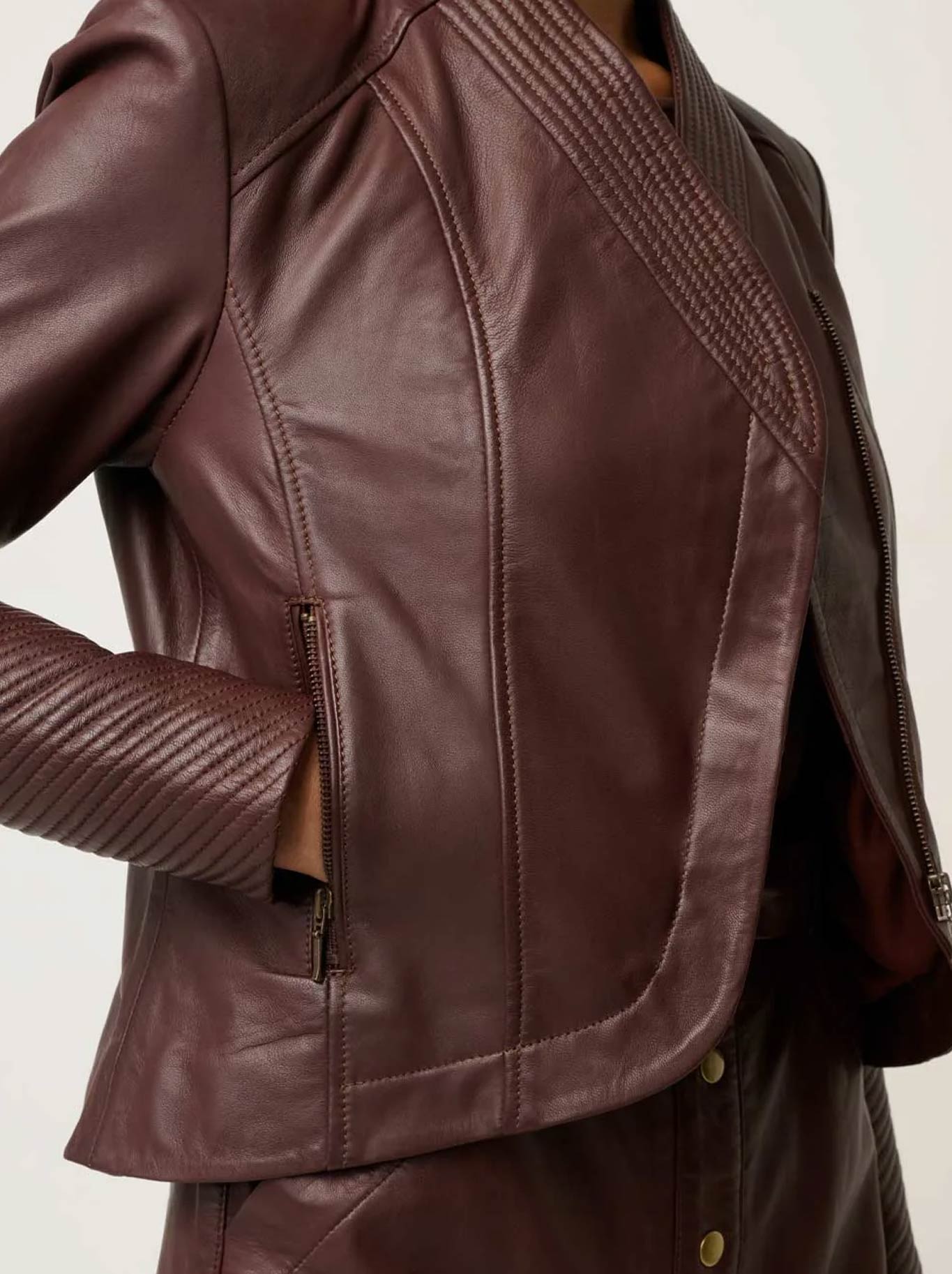 ONCE WAS ACER LEATHER JACKET (Oxblood)