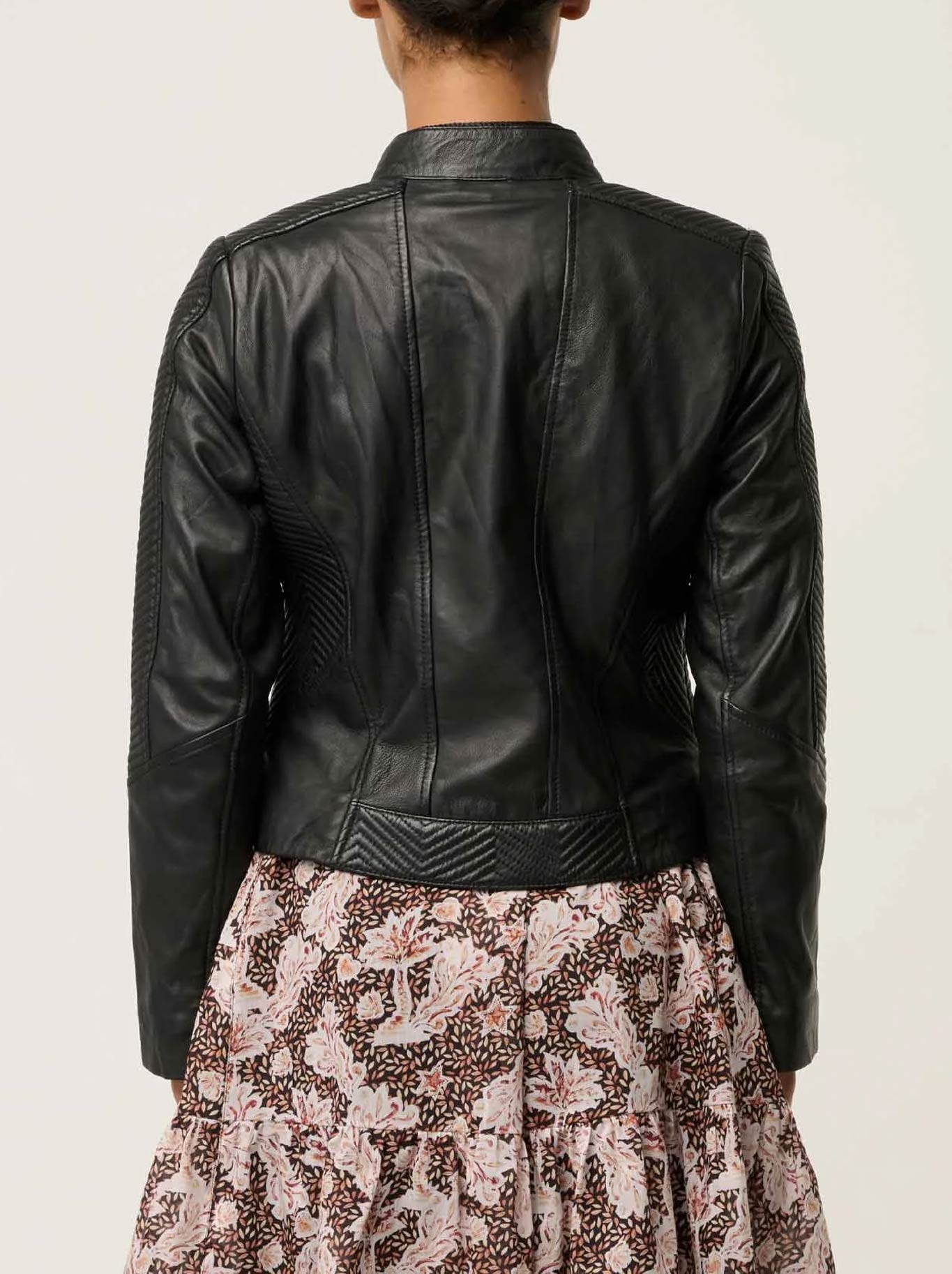 ONCE WAS BLAIRE LEATHER JACKET (Black)