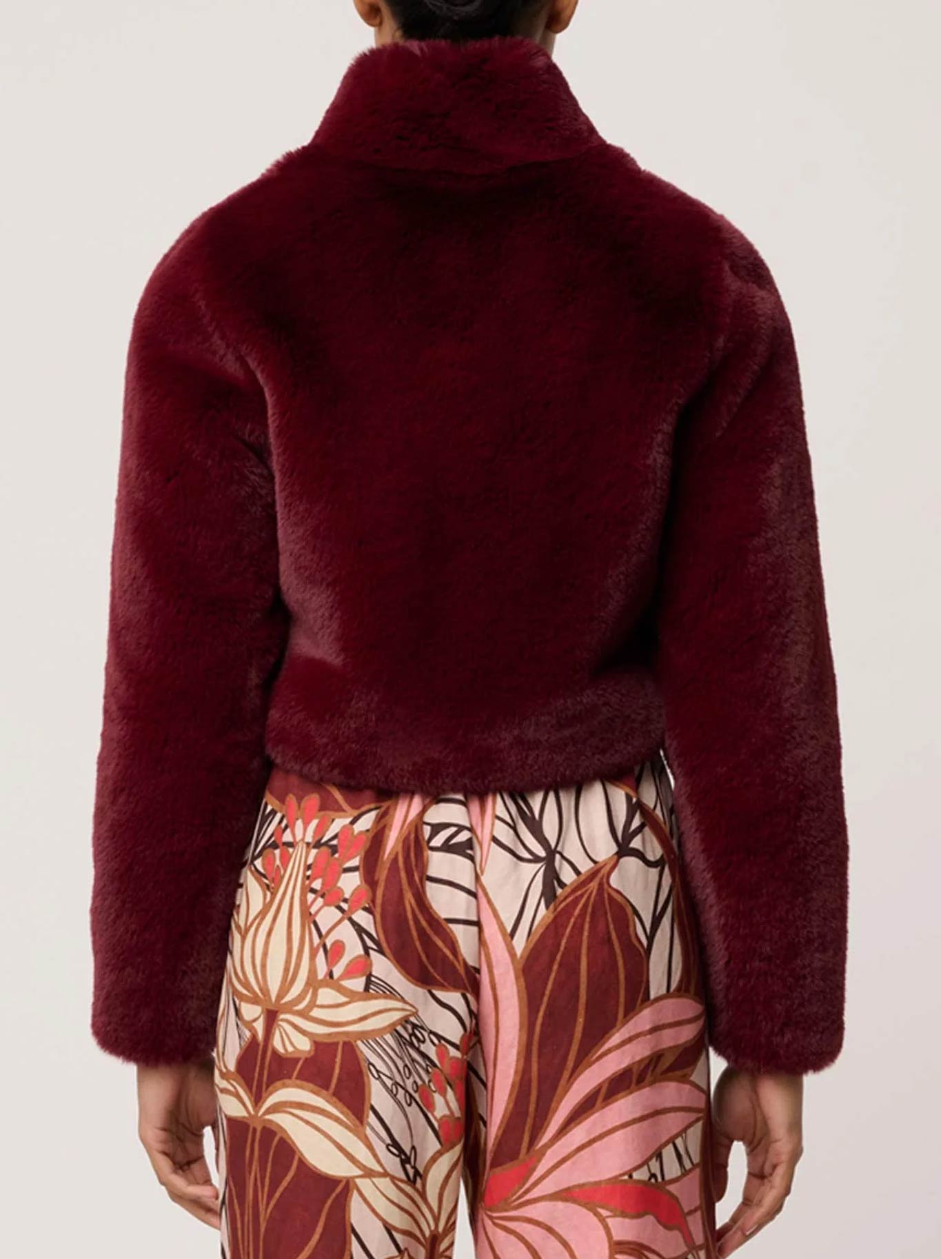 ONCE WAS DAWN FAUX FUR JACKET (Bordeaux)