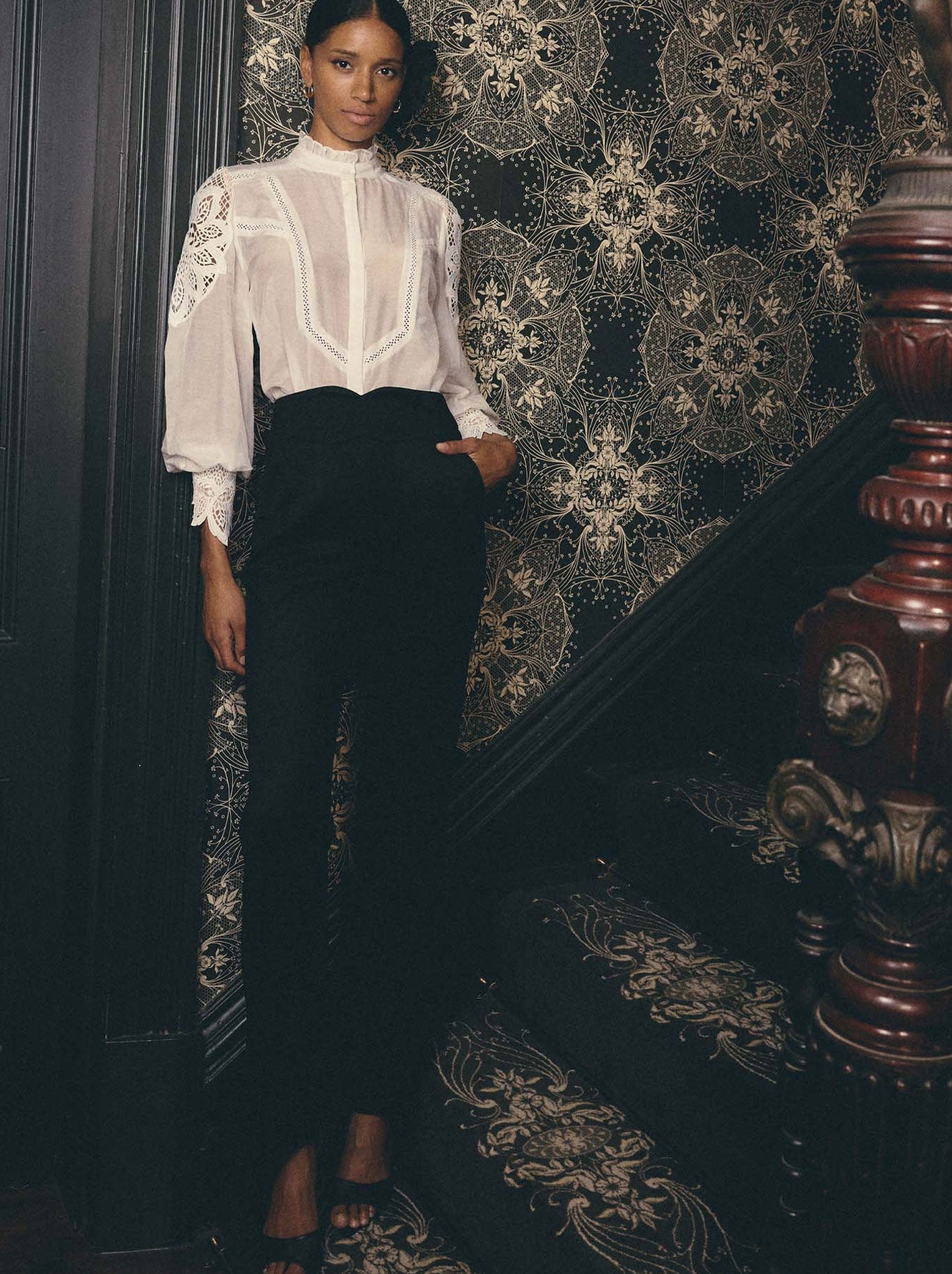 ONCE WAS SCARLETT FAUX SUEDE PANT (Onyx)