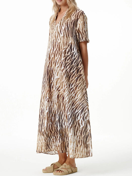 ONE SEASON SAVANNA LONG GRACE DRESS (Brown)
