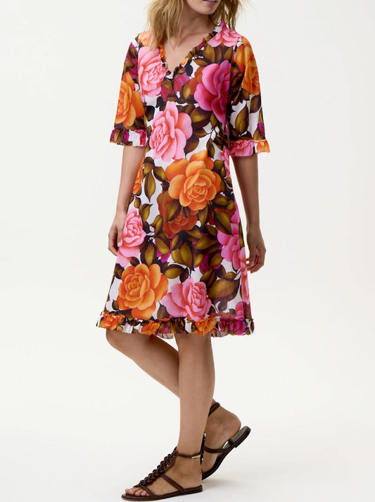 One Season Middy Indi Dress (Roses)