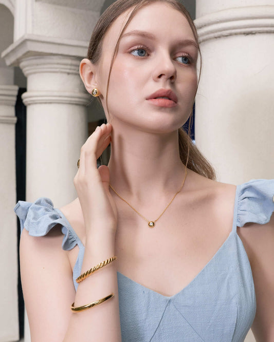 LAVANA Orbit Gold Diamond Necklace
