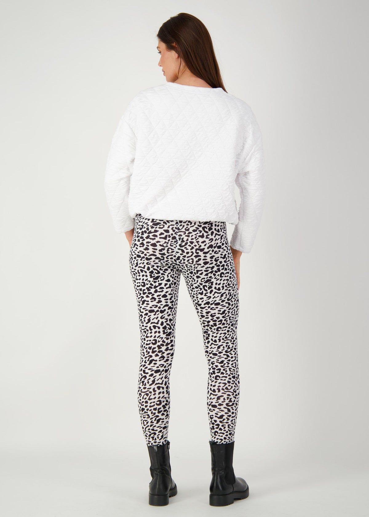 Lou Lou Sacha Oversized Quilted Bamboo Sweater (White)