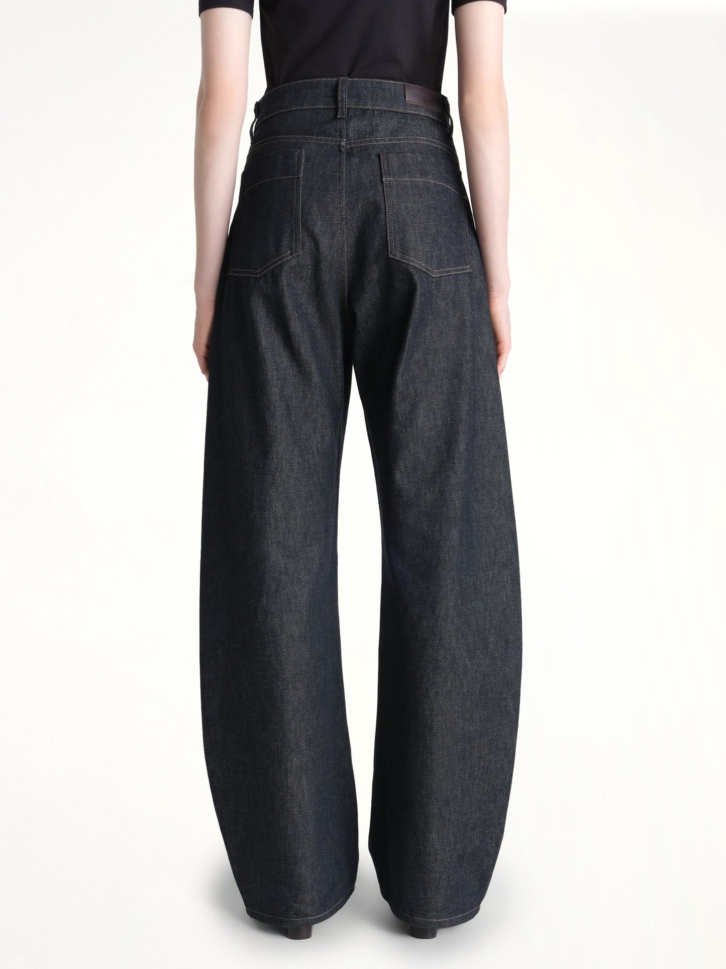 LEMAIRE High Waisted Curved Pants (Indigo)