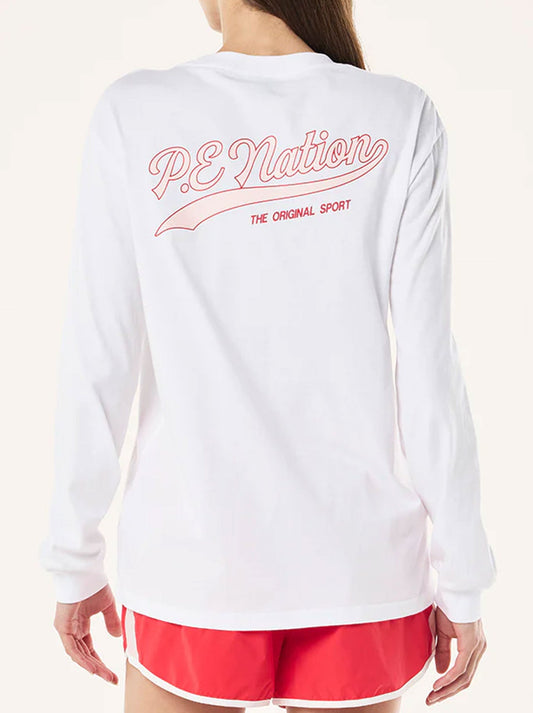 P.E NATION FORMATION LONG SLEEVE TEE (Optic White)