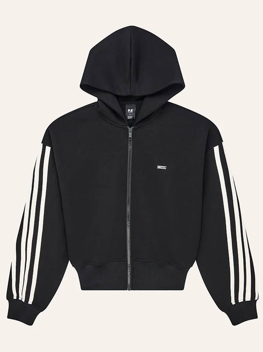 P.E NATION FLIP SIDE ZIP THRU HOODIE (Black)