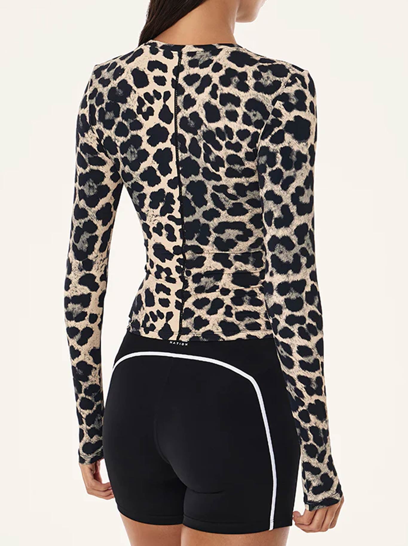 P.E NATION FOUNDATION LONG SLEEVE TOP (Leopard)