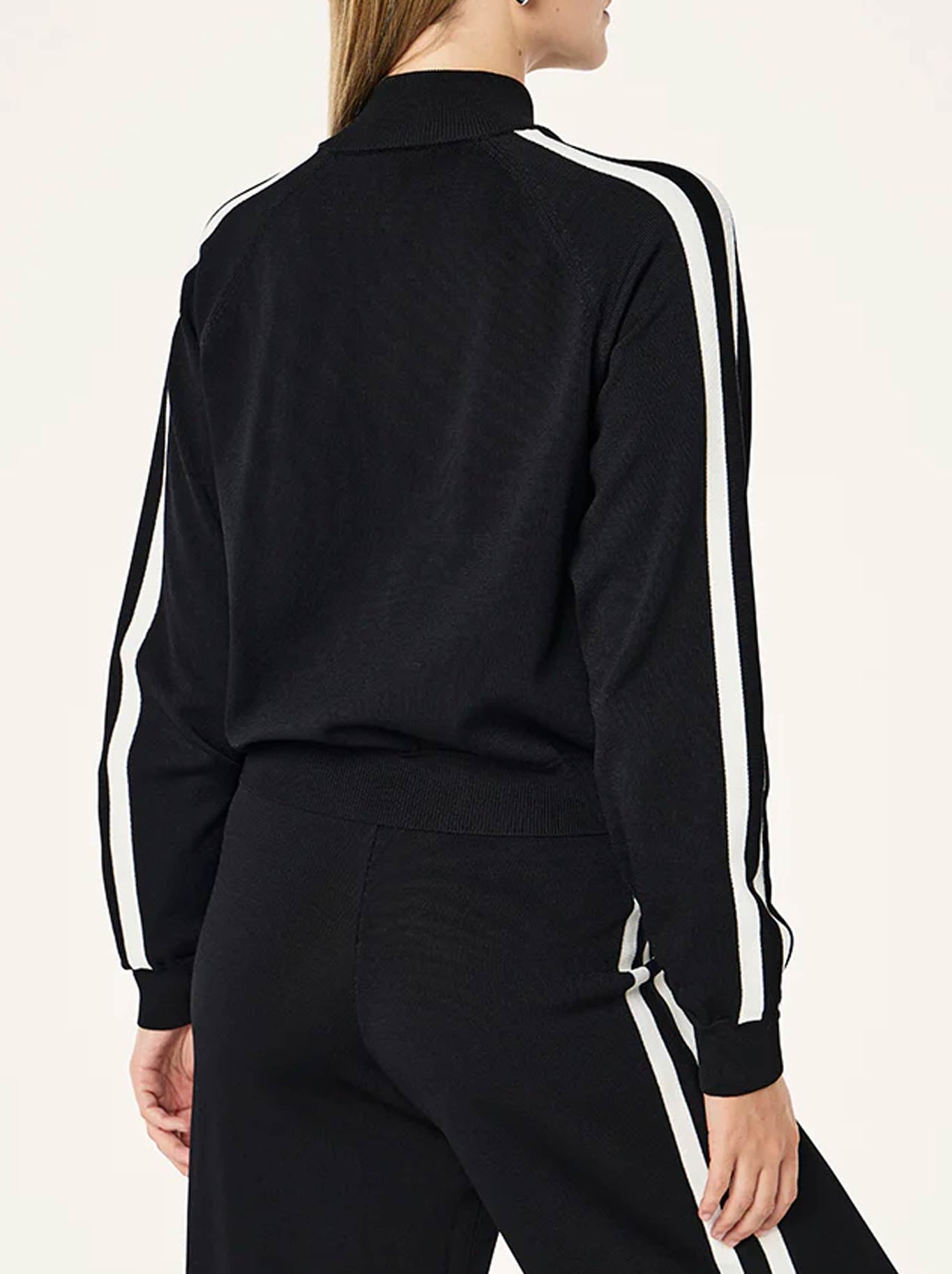 P.E NATION RETREAT KNIT JACKET (Black White)