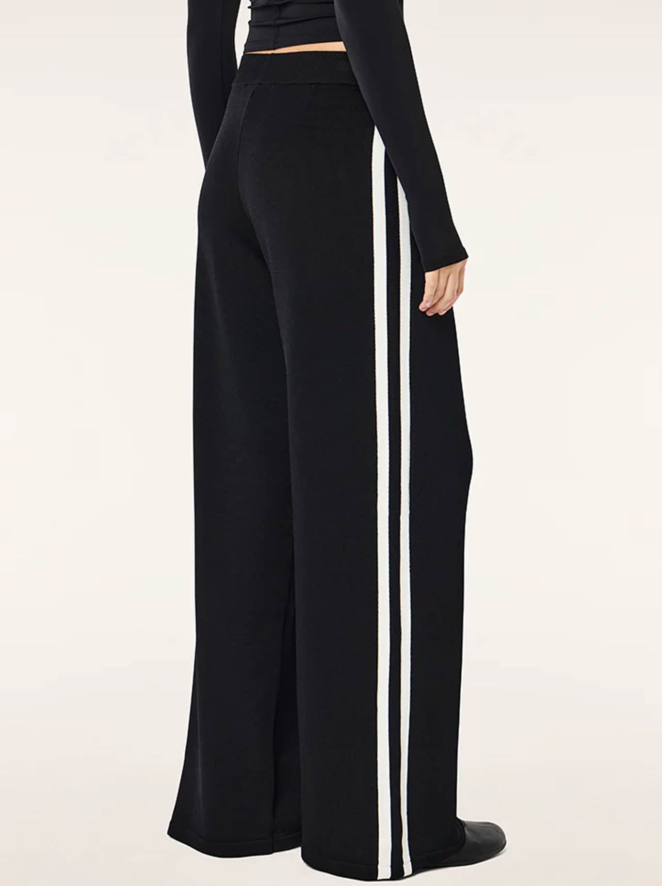 P.E NATION RETREAT KNIT PANT (Black/Whisper White)