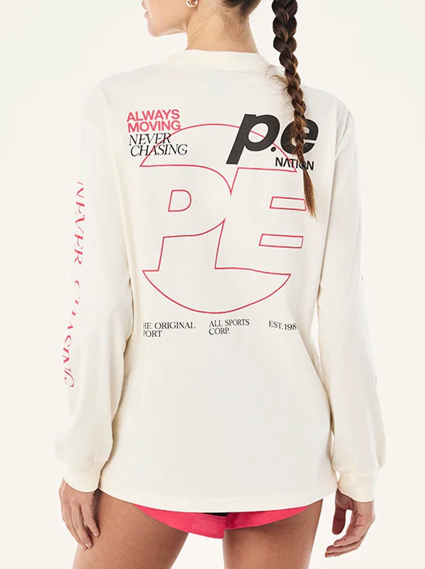 P.E NATION VOLTAGE LONG SLEEVE TEE (Whisper White)