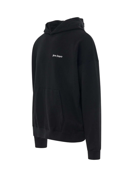 PALM ANGELS Cotton Embroidered Logo Hoodie (Black)