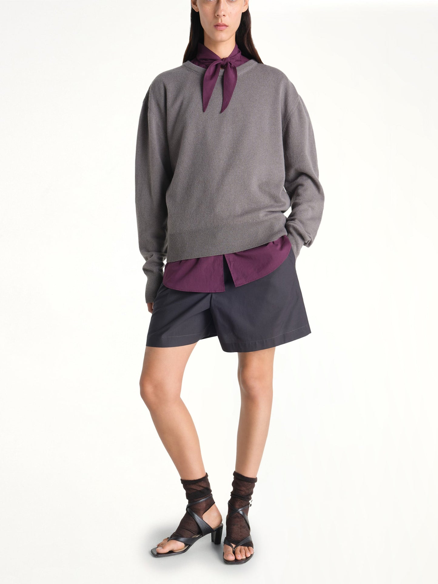 LEMAIRE Crew Neck Sweater (Grey)