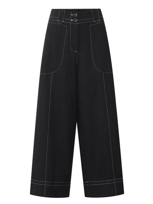 Pol Oskar Cropped Pant (Black)