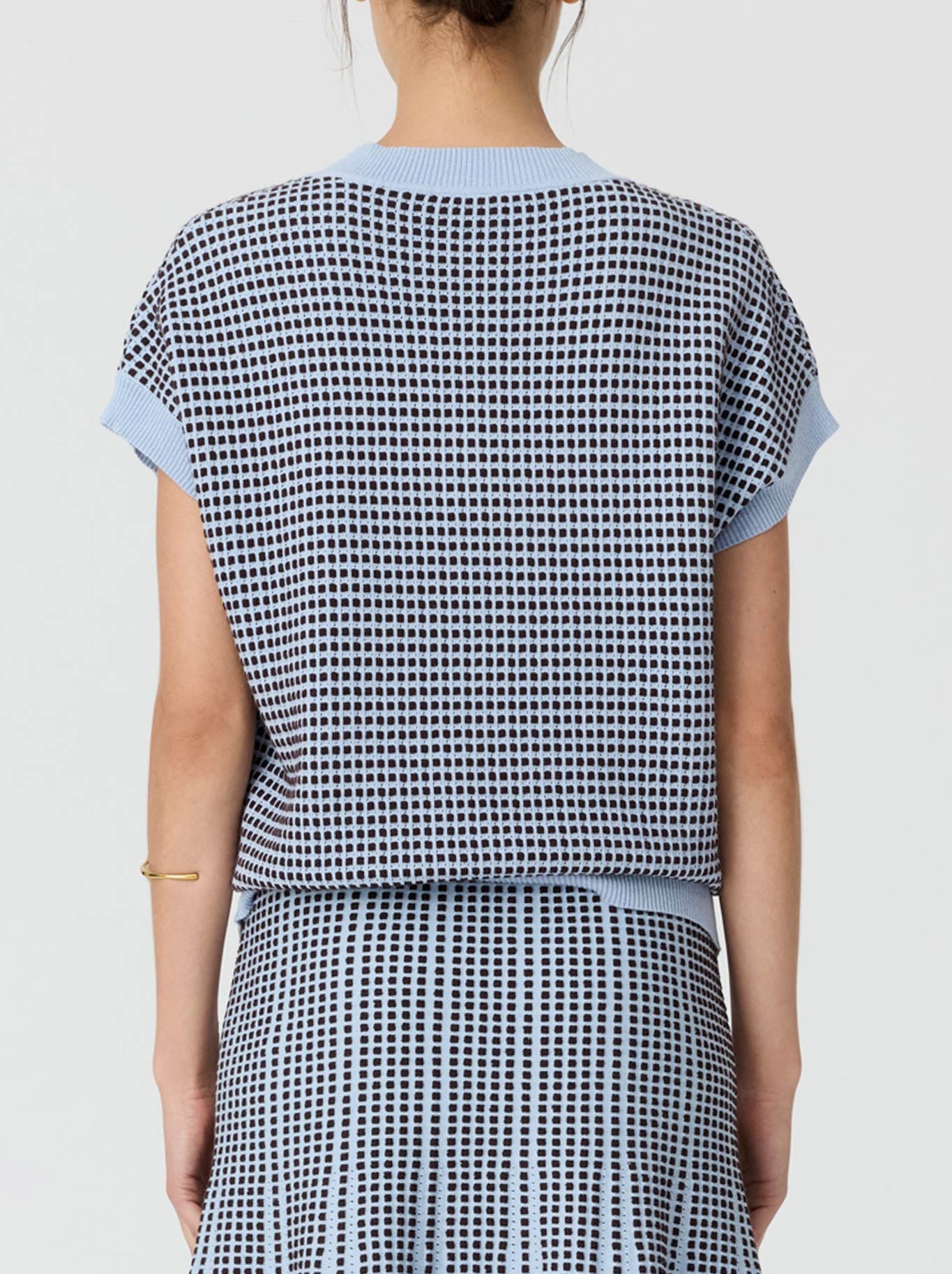 Pol Evlyn Knit Top (Blue Choc)