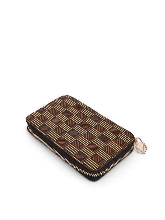 MOREAU Compact Zip Wallet (Brown)