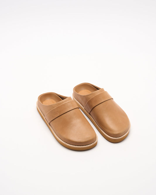 Walnut Melbourne Palmer Leather Mule (Tan)