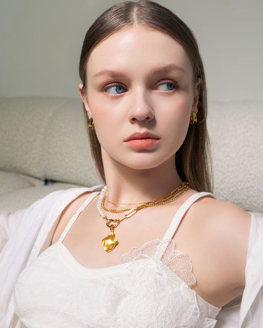 LAVANA Pearlescent Reversible Silver Pendant