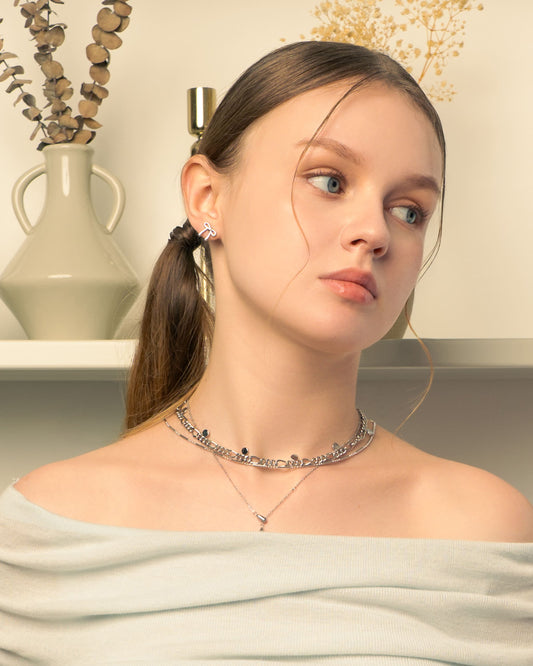 LAVANA Petite Bow Silver Stud Earrings