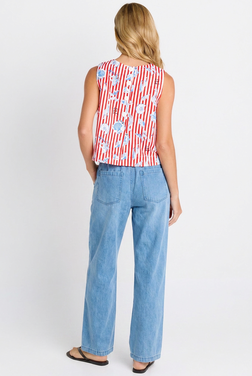 Betty Basics Amalfi Cotton Tank (Amalfi Print)