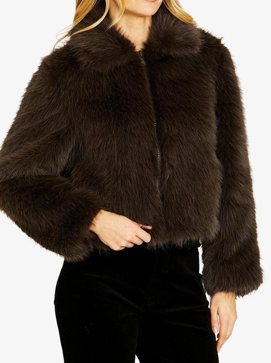 PINGPONG WINTOUR FAUX FUR JACKET (Walnut)