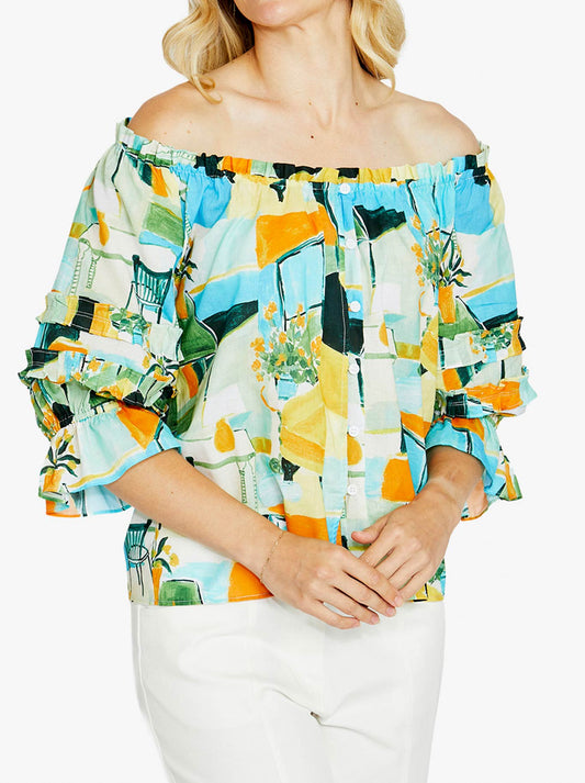 PINGPONG ALESSIA PEASANT TOP (Alfresco)