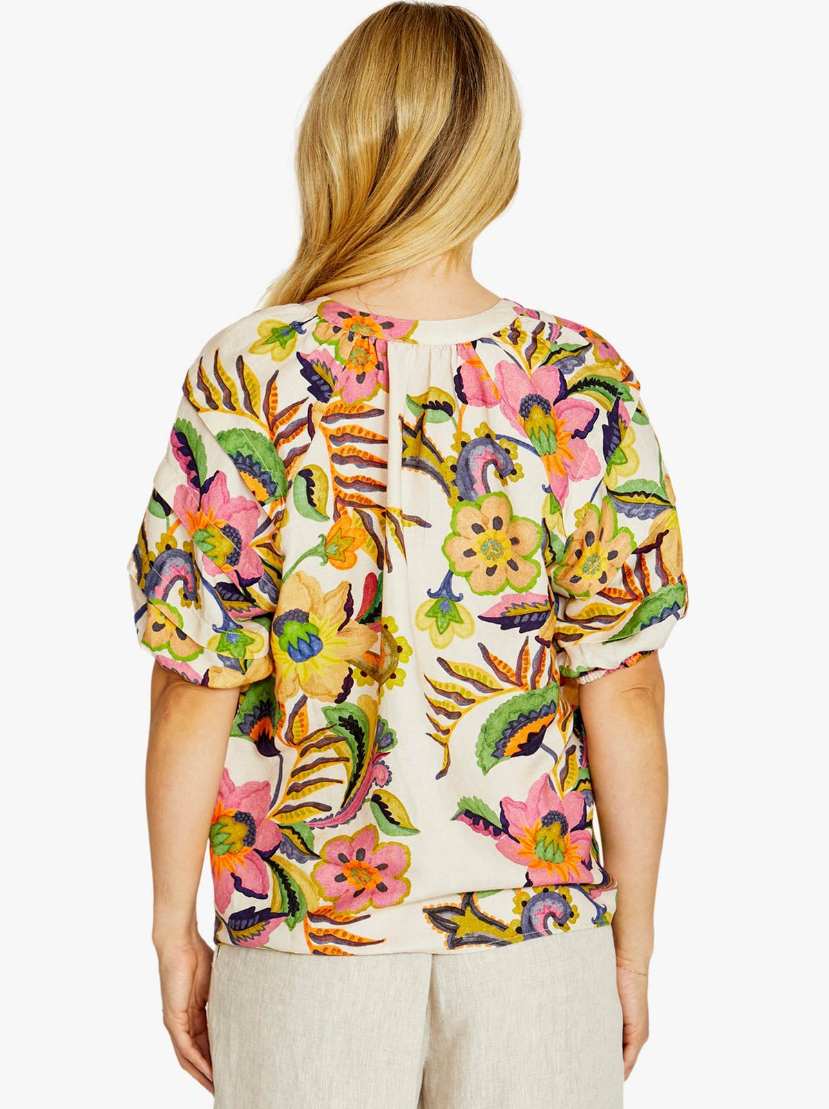 PINGPONG AUDREY GATHER BLOUSE (Carnival)