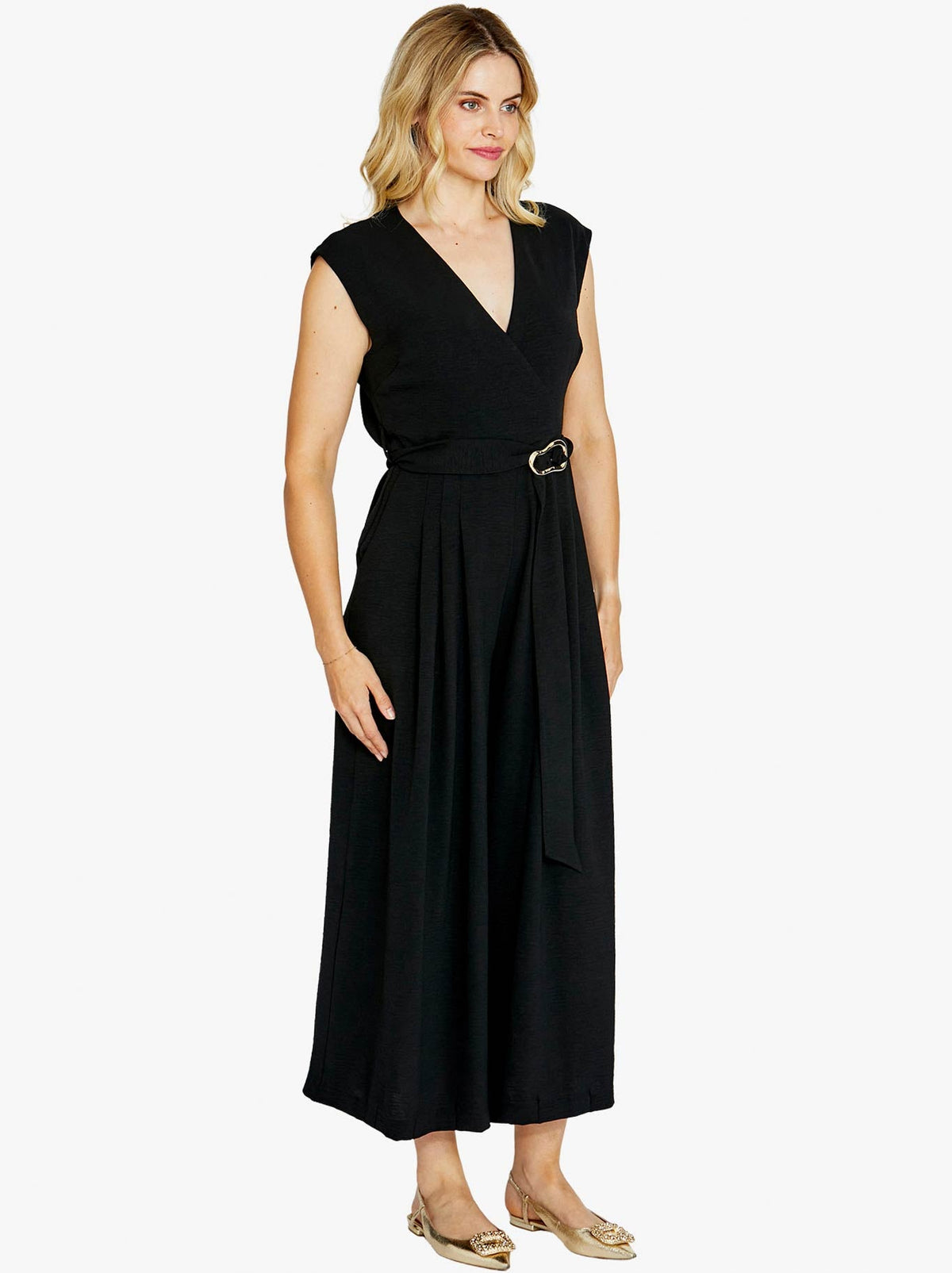 PINGPONG AVERY WRAP JUMPSUIT (Black)