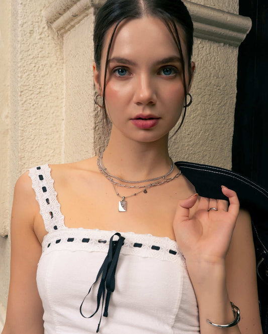 LAVANA Pisces Gold Zodiac Tag Necklace