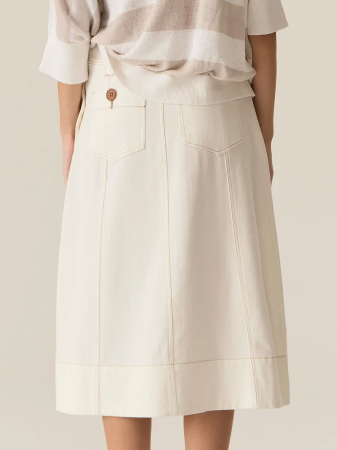 Pol Carsen Denim Skirt (Dark Denim)
