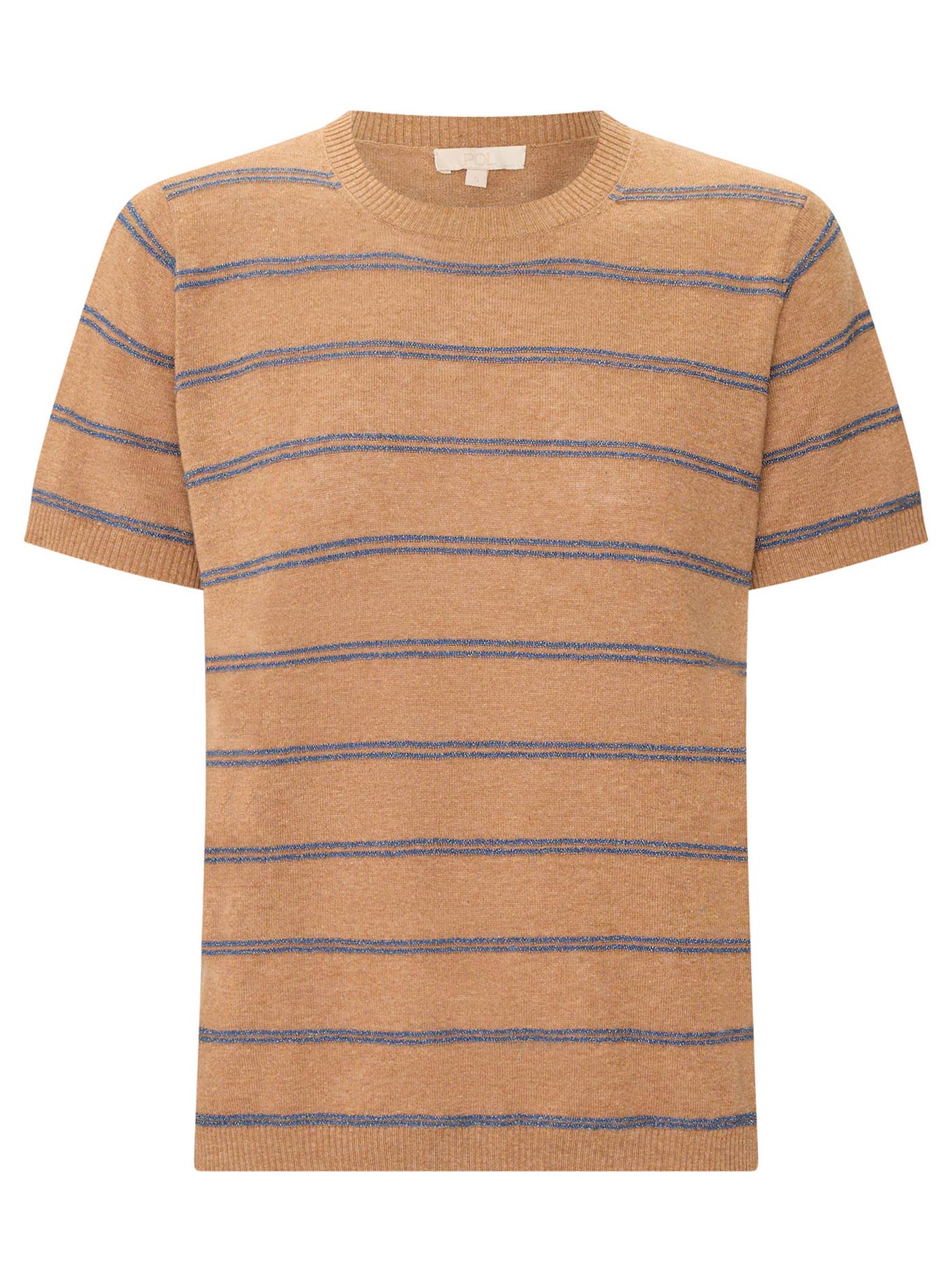 POL SABLE LUREX STRIPE TEE (Blue Gold)