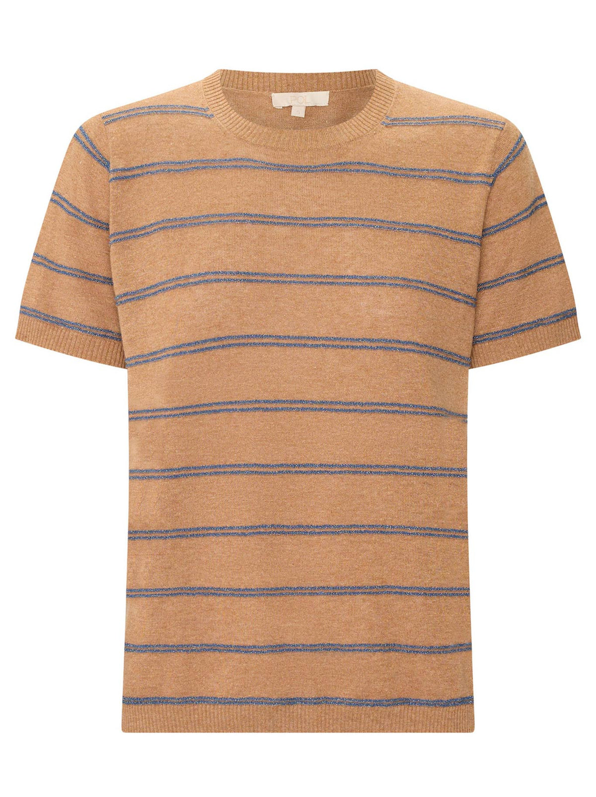 POL SABLE LUREX STRIPE TEE (Blue Gold)