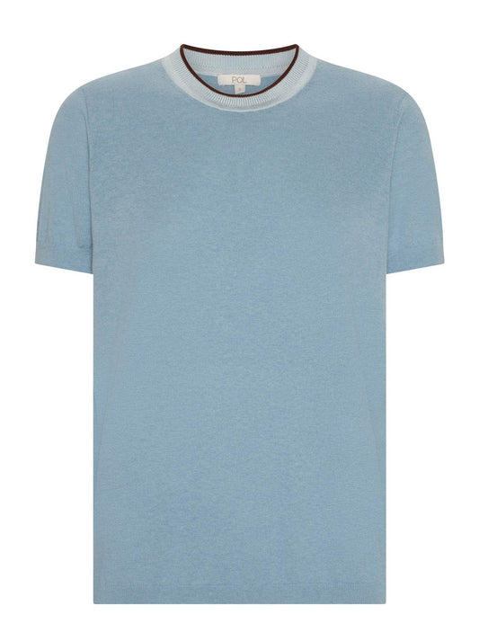 Pol Dillon Tee With Tipping (Blue Choc)