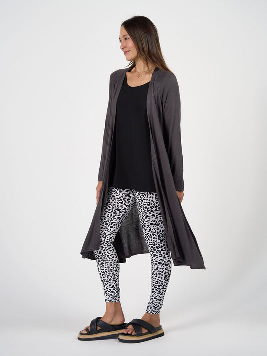 Lou Lou Quatro Cashmere/Bamboo Duster Jacket (Steel)