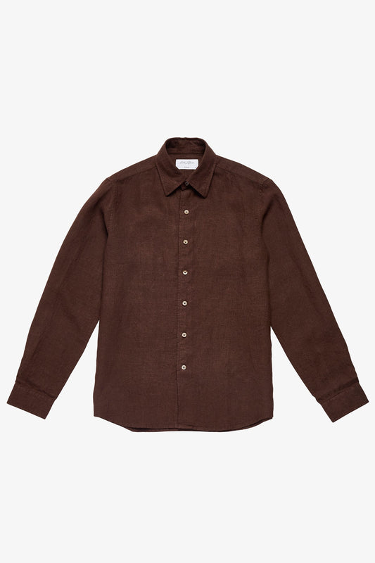 Anthony Squires Quy linen shirt (Brown)