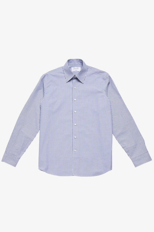 Anthony Squires Quy twill stripe shirt (Blue)