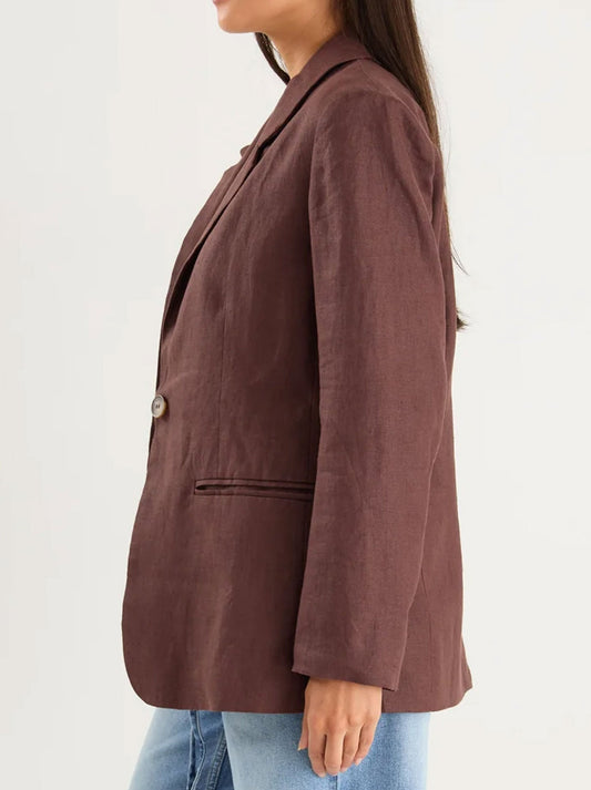 RE:UNION THE LABEL ATLANTIC BLAZER (Chocolate)