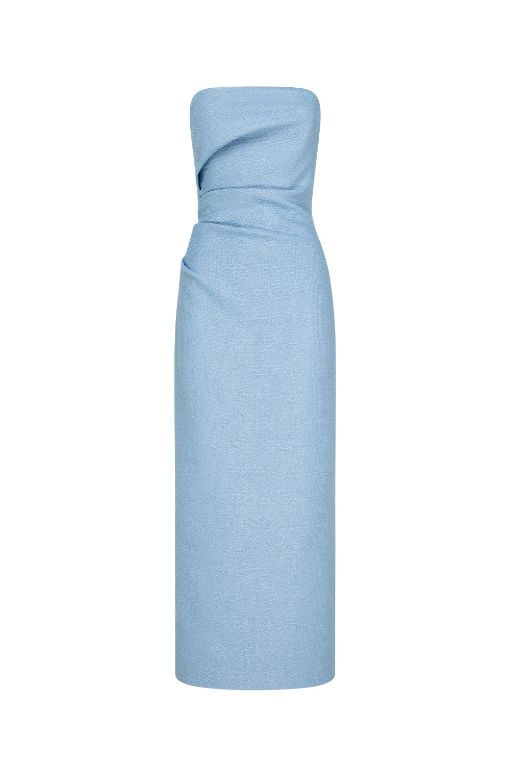 Azure Drift Strapless Dress (Blue)