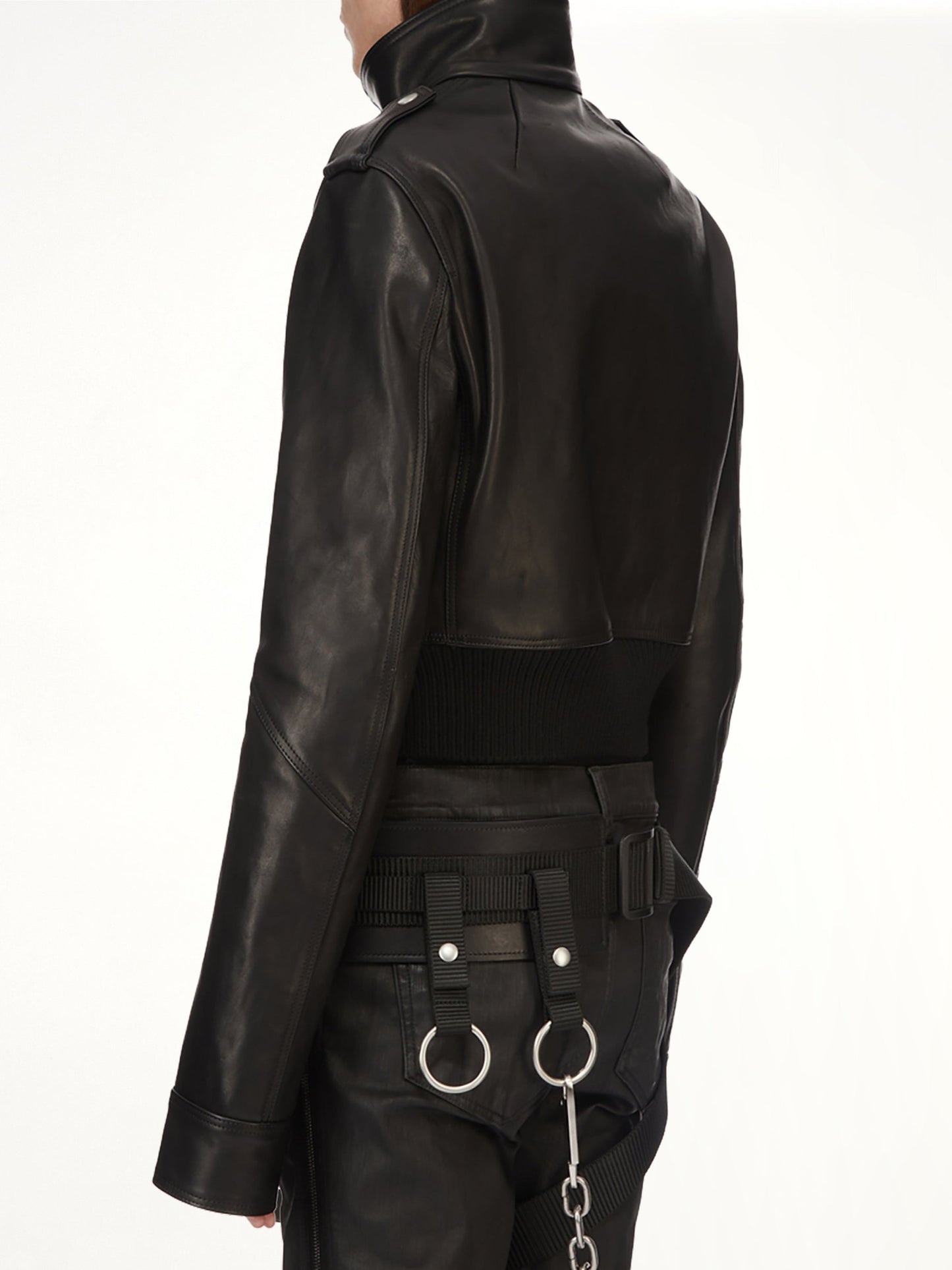 RICK OWENS Rev Leather Jacket (Black)