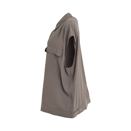 RICK OWENS Sleeveless Jumbo Outershirt (Brown)