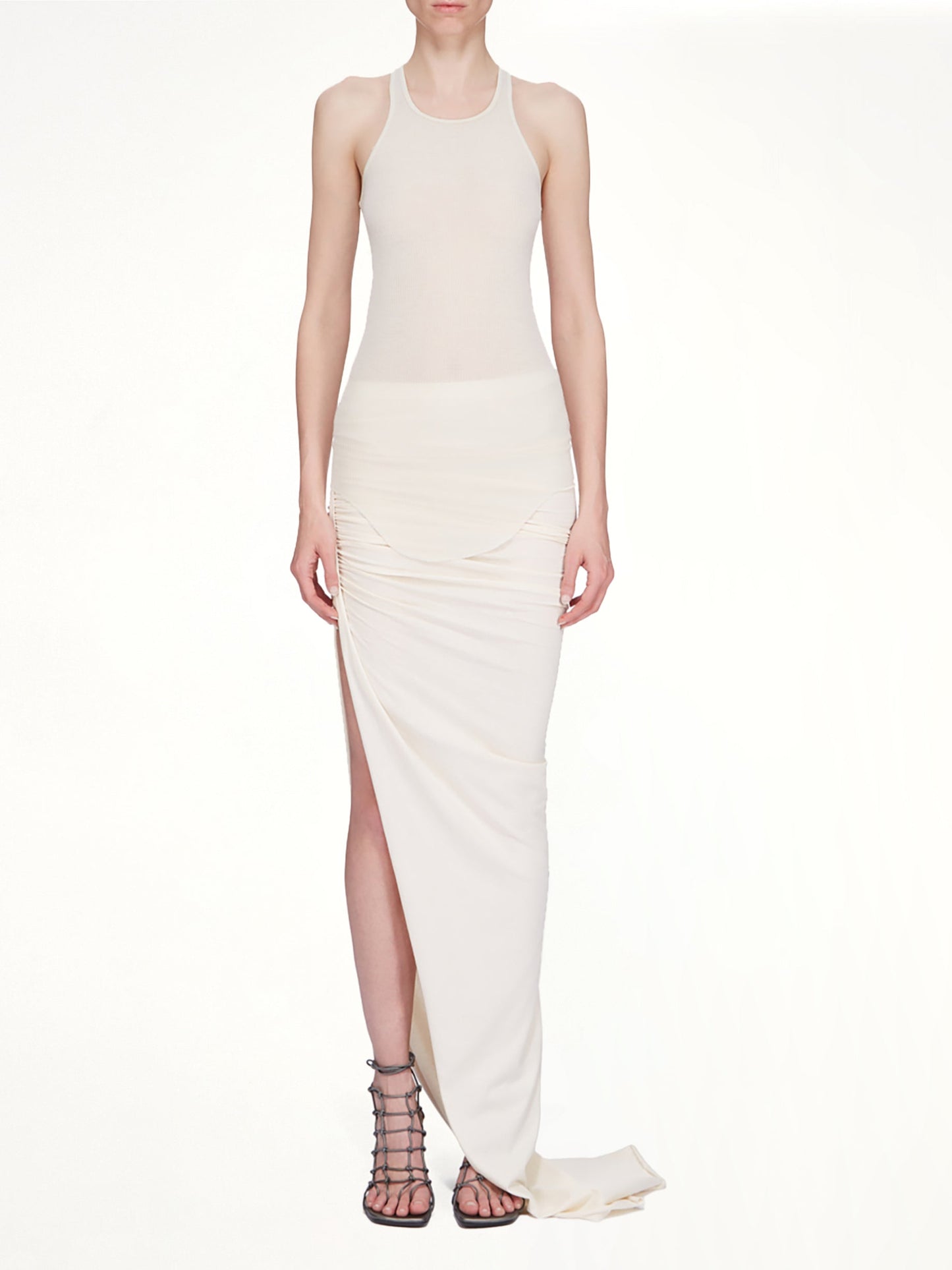 RICK OWENS Basic Rib Tank (White)