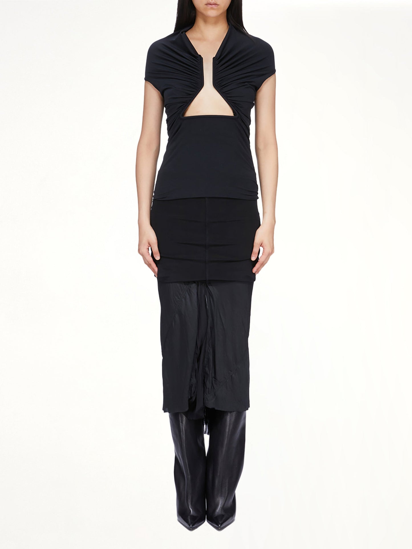 RICK OWENS Jersey SS Prong (Black)