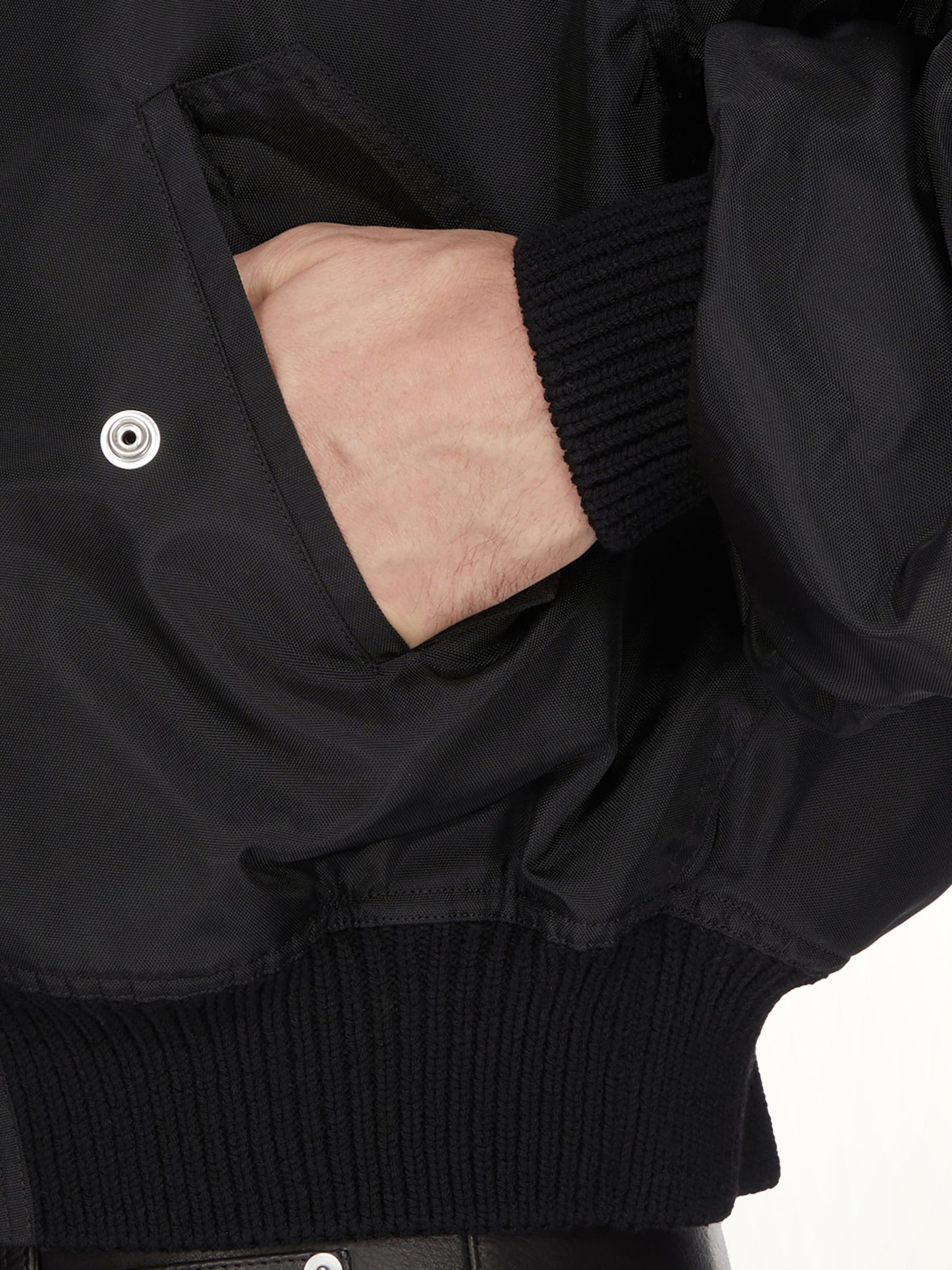 RICK OWENS Secchia Flight Jacket (Black)