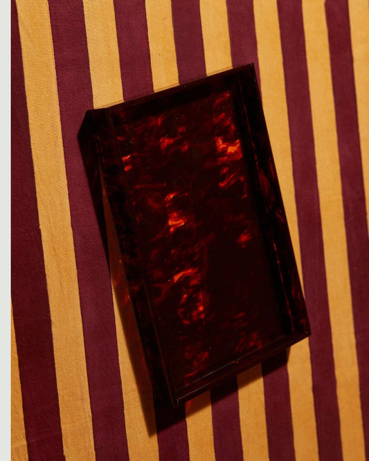 Aeyre Rectangle Tray Brown Marble
