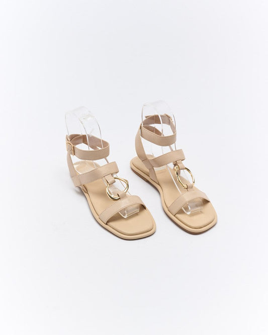 Walnut Melbourne Rhodes Leather Sandal (Oyster)