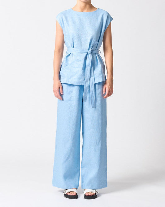 Walnut Melbourne Rhodes Top (Sky Blue)