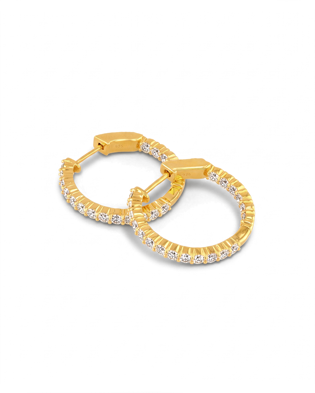 LAVANA Roma Gold Diamond Hoop Earrings