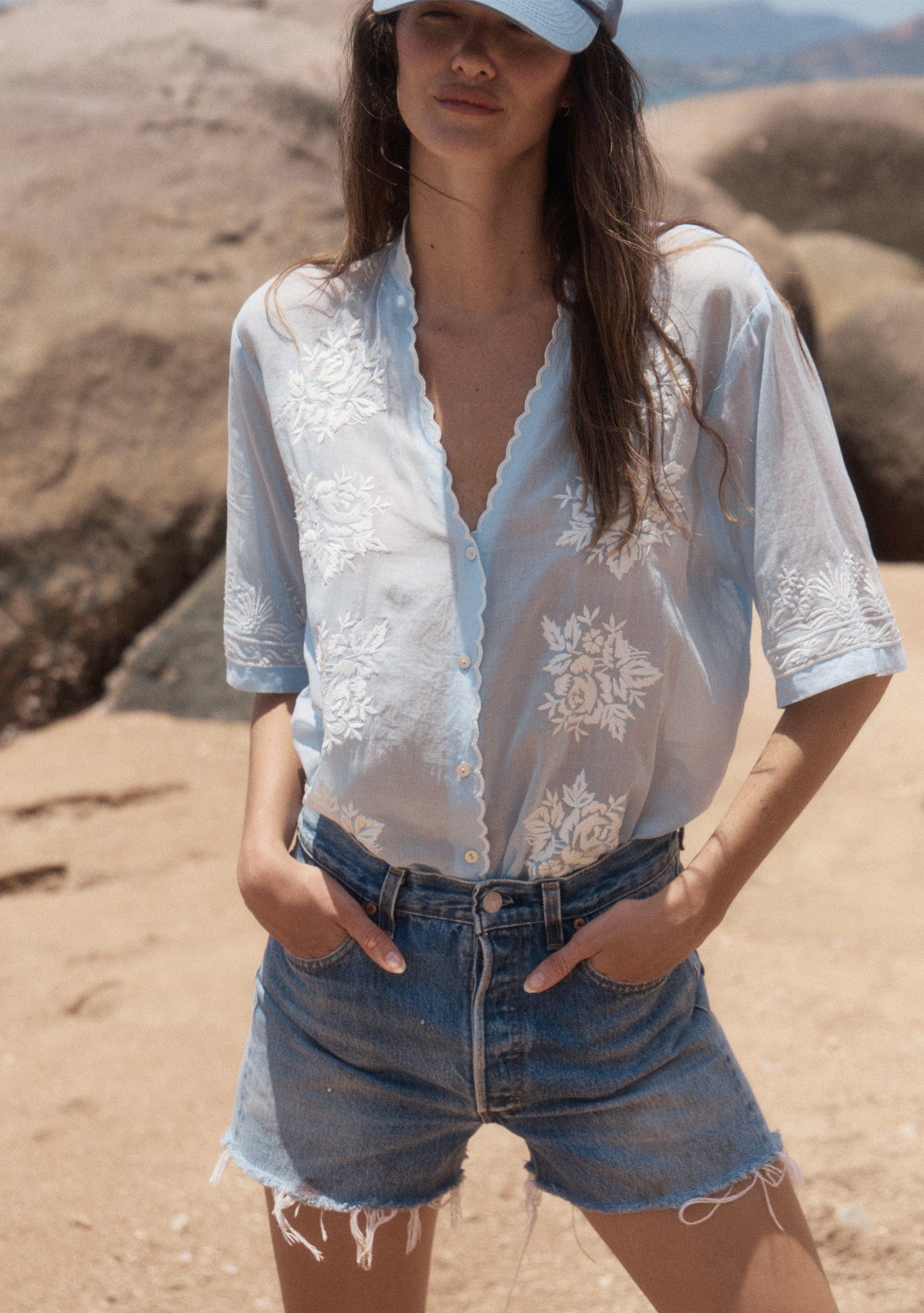 Auguste The Label Rosalie Blouse (Blue)